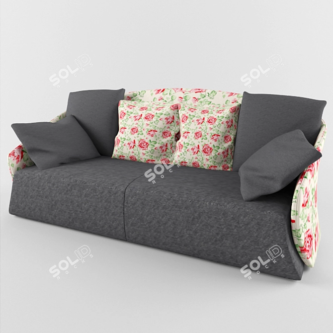 Luxury Bustier Sofa: Saba Italia 3D model image 2