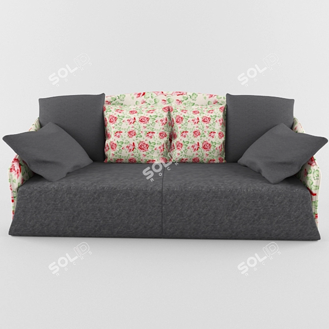 Luxury Bustier Sofa: Saba Italia 3D model image 3