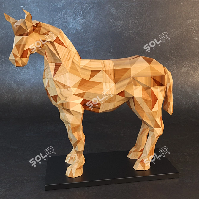 Elegant Equine Souvenir 3D model image 1