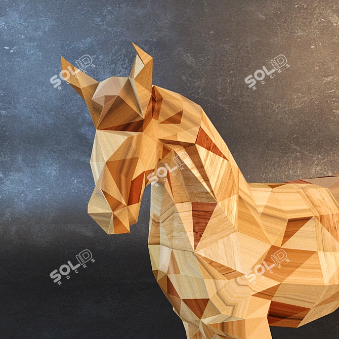 Elegant Equine Souvenir 3D model image 2