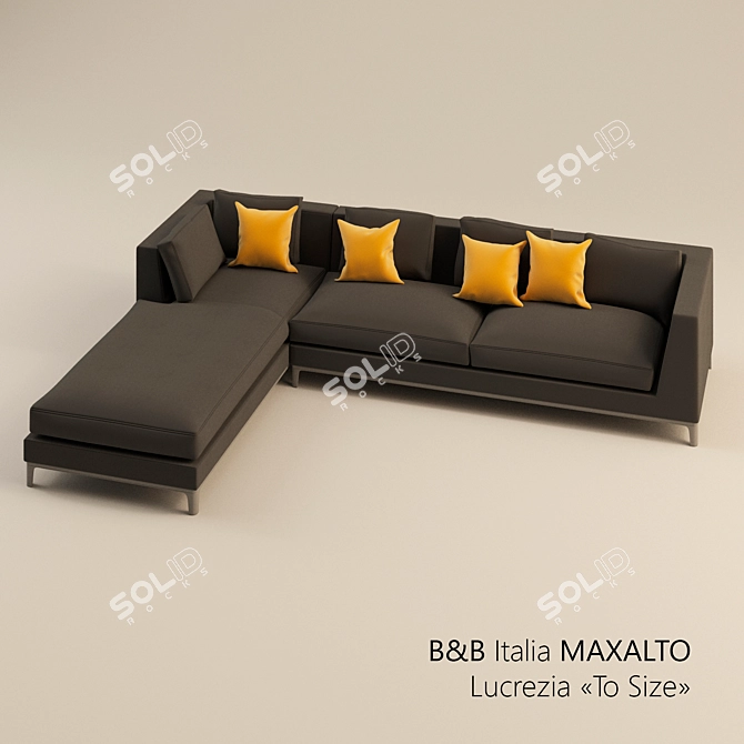 Sleek Modular Sofa by B&B Italia MAXALTO 3D model image 1