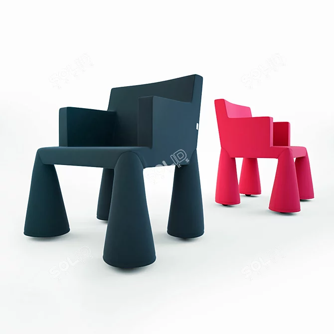 Moooi VIP Chair: Luxurious Seating by Marcel Wanders 3D model image 1