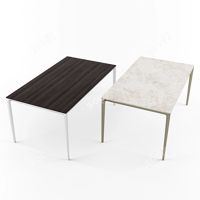 Sleek Rimadesio Long Island Table 3D model image 2