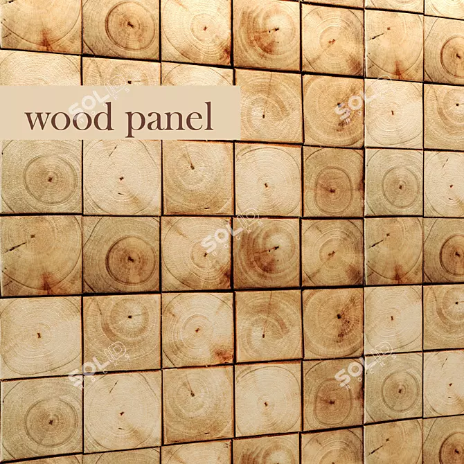 Wooden Panel 3D model image 1