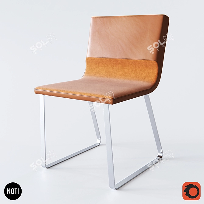 Modern Comma Chair Design 3D model image 2