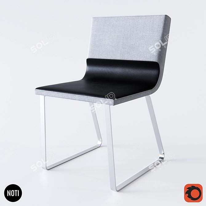Modern Comma Chair Design 3D model image 3