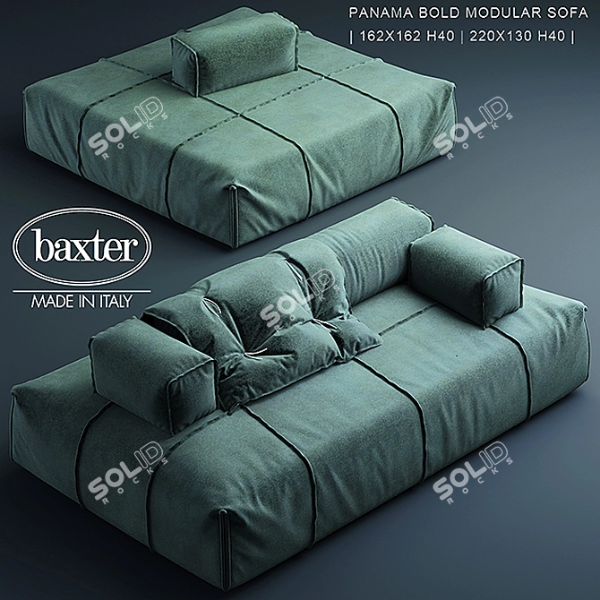 Panama Bold Modular Sofa 3D model image 1