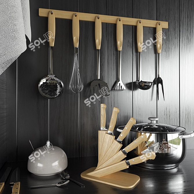 Kitchen Essentials Set 3D model image 2