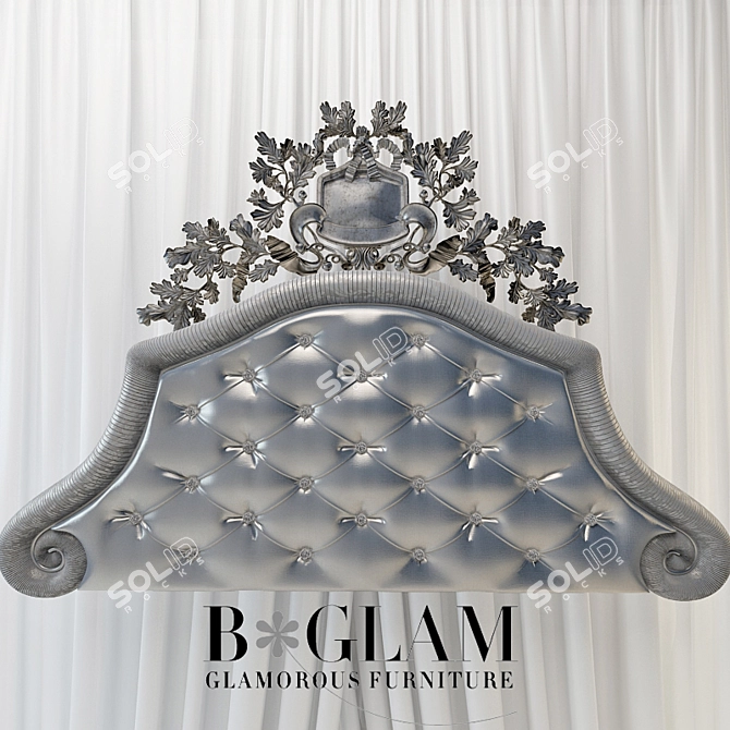 Boiserie B-Glam Bed Headboard 3D model image 1