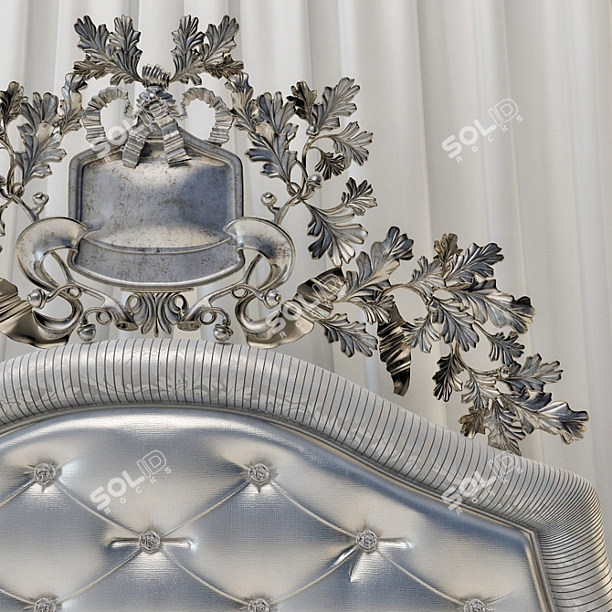 Boiserie B-Glam Bed Headboard 3D model image 2