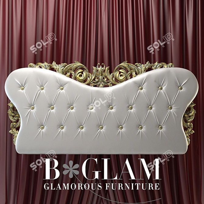 Boiserie BG-800-815: Elegant Bed Headboard 3D model image 1