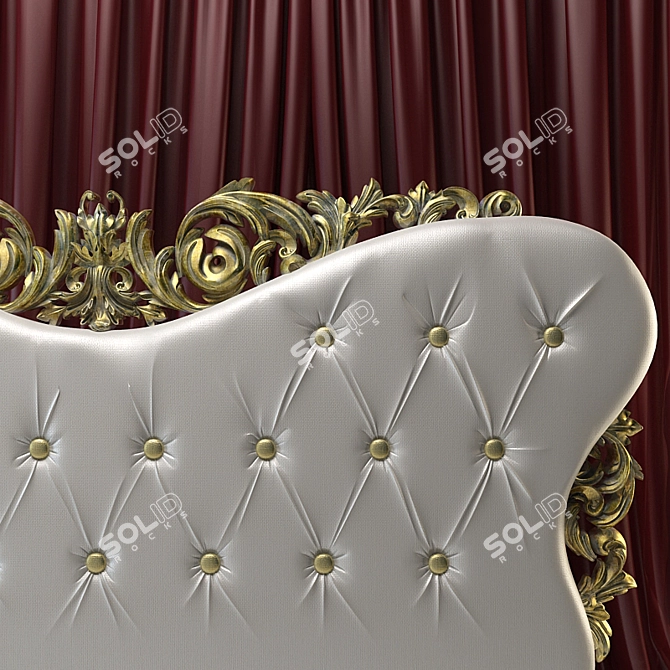 Boiserie BG-800-815: Elegant Bed Headboard 3D model image 2