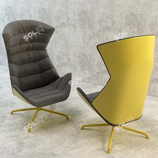 Classic THONET Lounge Chair 3D model image 2