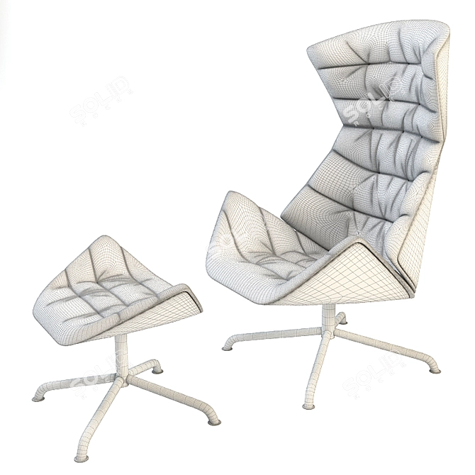 Classic THONET Lounge Chair 3D model image 3