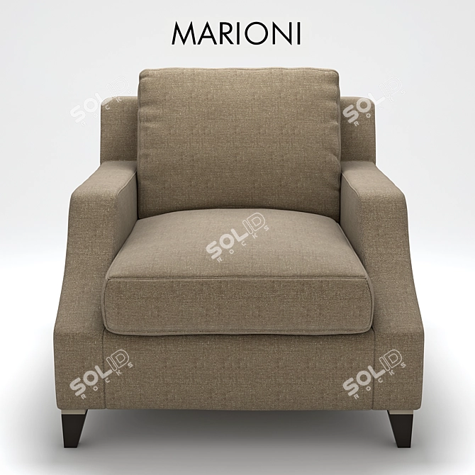 Elegant Marioni Dahlia Chair 3D model image 1