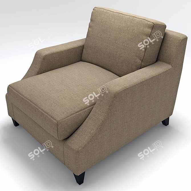 Elegant Marioni Dahlia Chair 3D model image 2