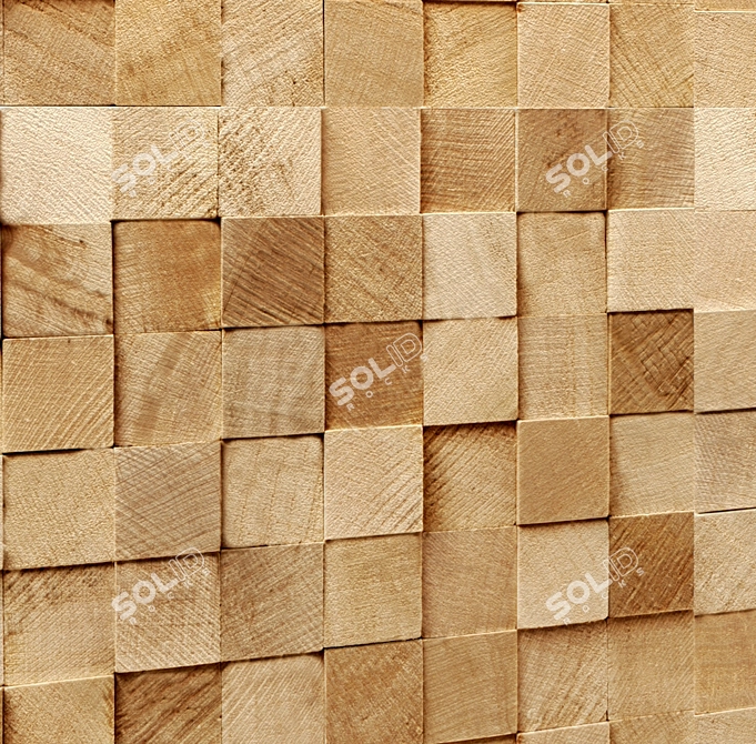 Wooden Panel 3D model image 3