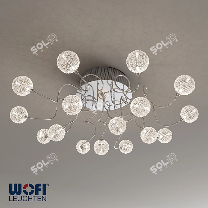 Elegant Wofi Astro Ceiling Lamp 3D model image 1