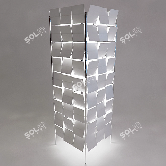 CUBRIK 3-Light Plastic and Metal Floor Lamp 3D model image 1