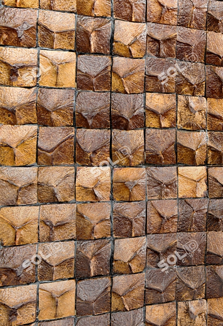 Natural Coconut Tiles 3D model image 2