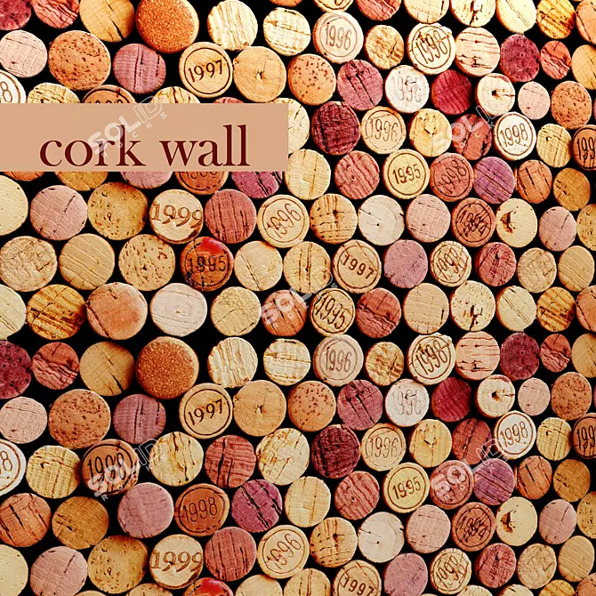 Wine Cork Wall Art 3D model image 1