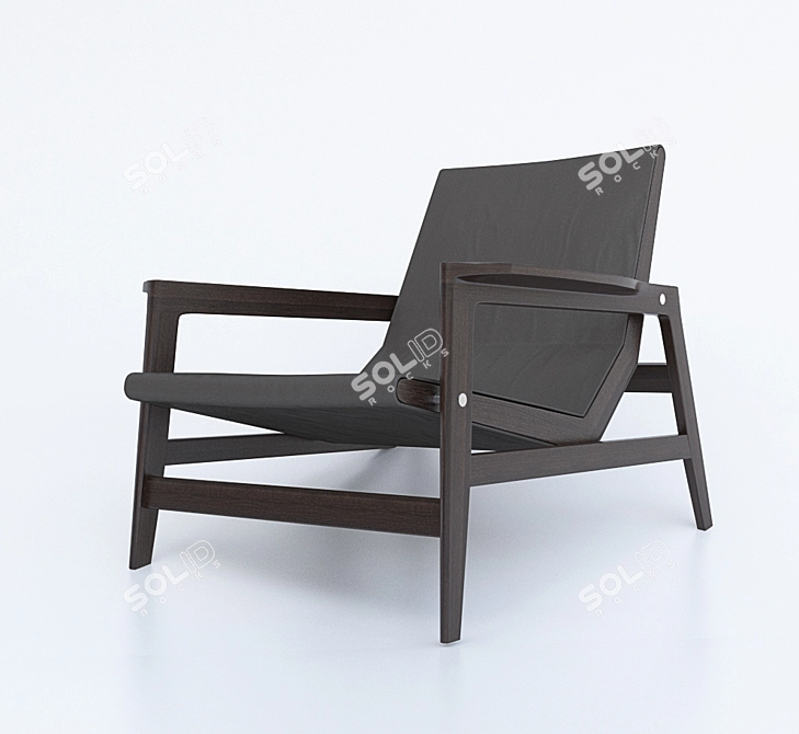 Poliform Ipanema Leather Chair 3D model image 2