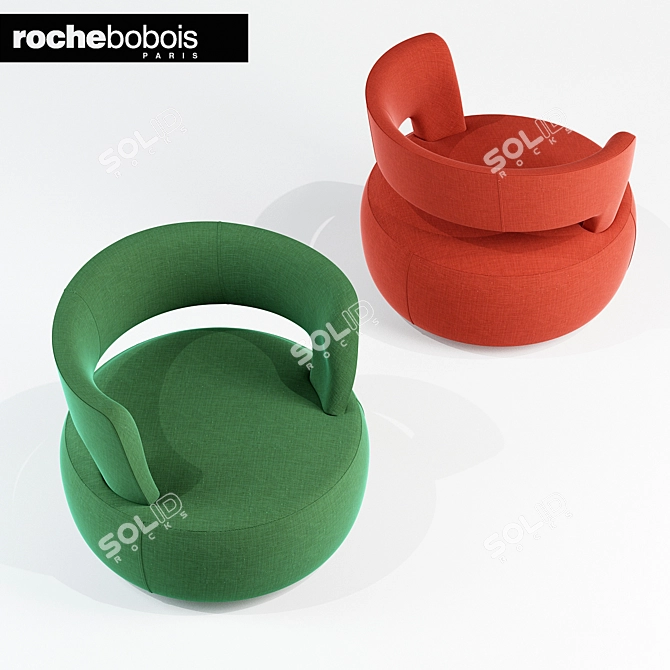 Elevate Your Comfort with Atoll Swivel Armchair 3D model image 2
