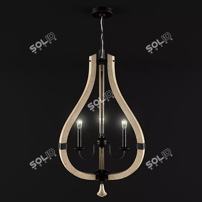 Elegant Middlefield Chandelier: Timeless Illumination. 3D model image 1