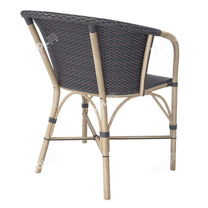 Elegant Rattan Chair - Classic Design 3D model image 2