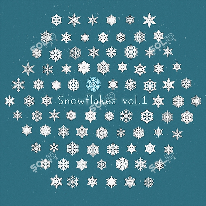 Snowflake Extravaganza: 3D Printable Collection 3D model image 1