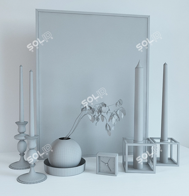 Elegant Décor Set 3D model image 2