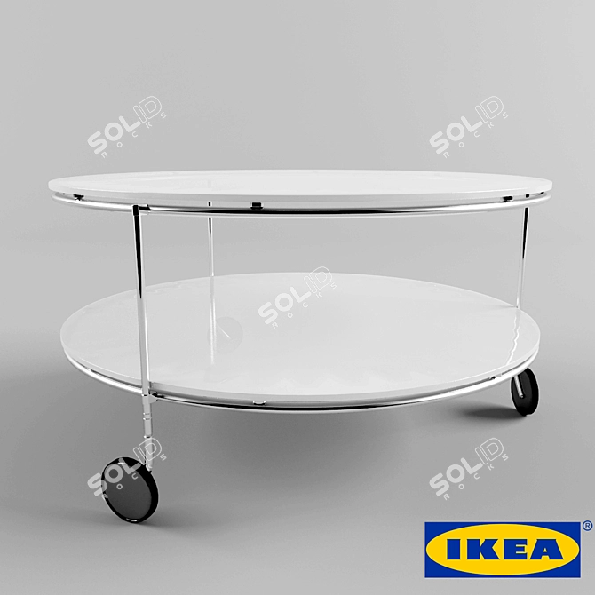 Modern White Coffee Table 3D model image 1