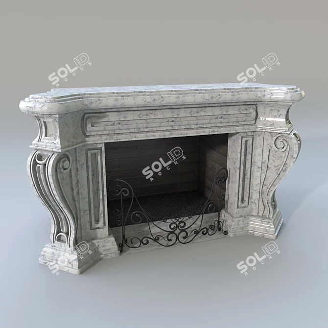 Fireplace Grill Combo 3D model image 1