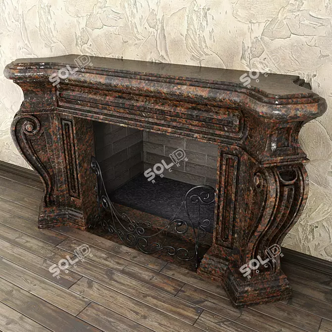 Fireplace Grill Combo 3D model image 2