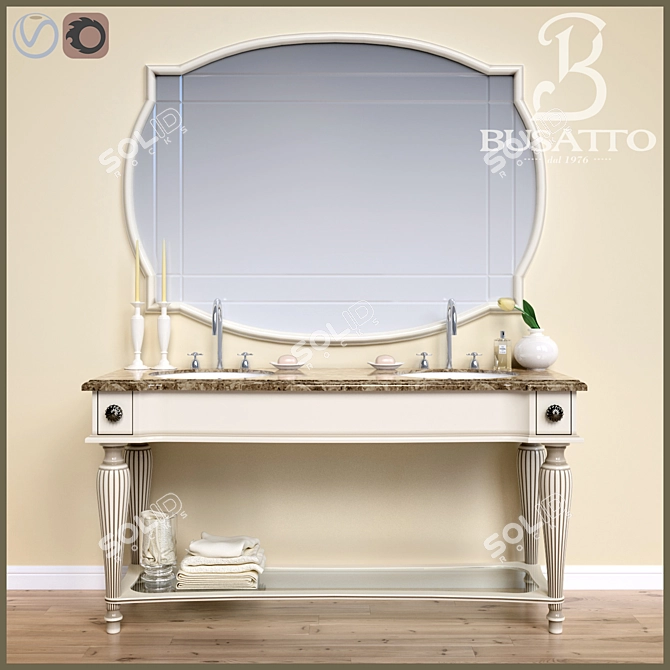 Boheme Bathroom Set: Stylish Italian Design 3D model image 1