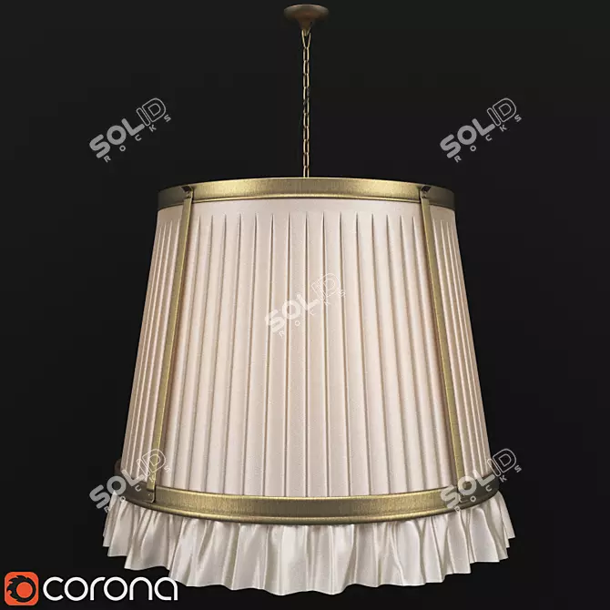 Divinare Bronze Beige Chandelier 3D model image 1