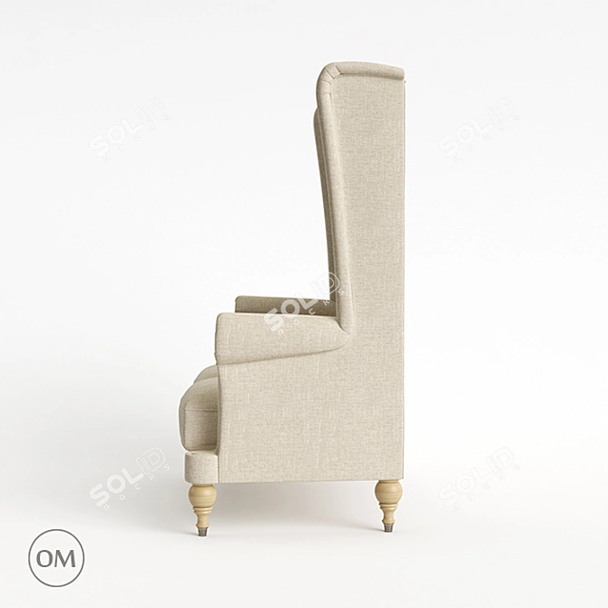 Marko Kraus Throne Armchair: Elegant and Luxurious Seating 3D model image 3