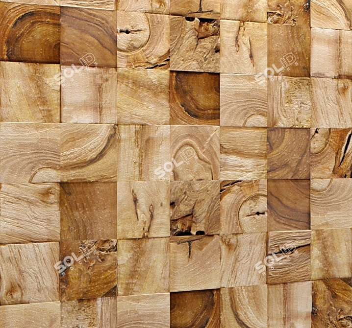 Wooden Panel 3D model image 3