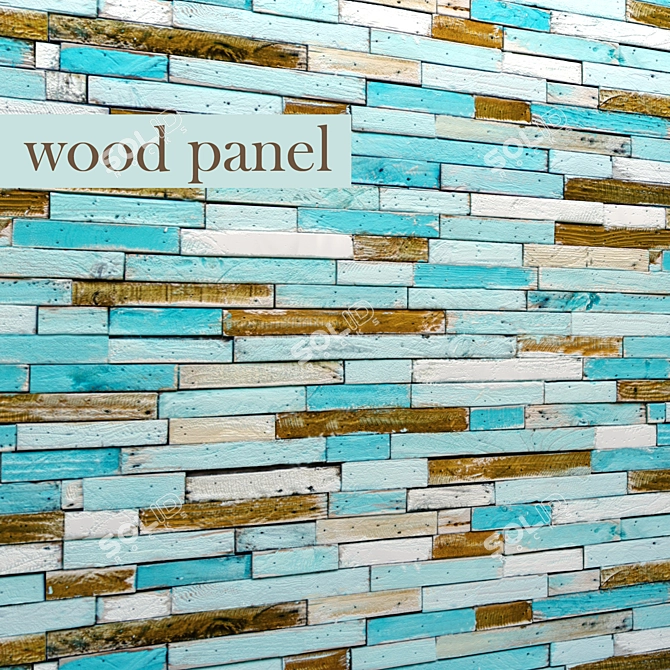 Natural Wood Panel: Classic Elegance 3D model image 1