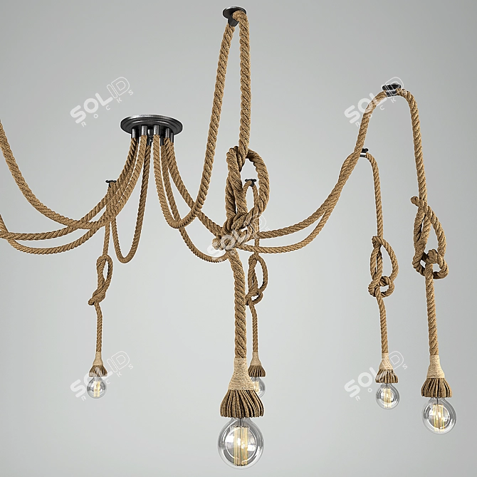 Rustic Loft Pendant Lamp 3D model image 3