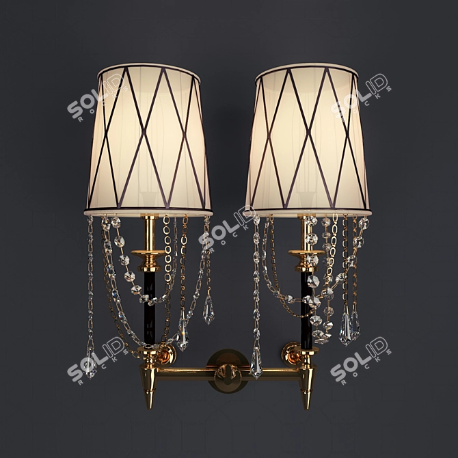 Elegant Archos IPE Cavalli Wall Sconce 3D model image 1