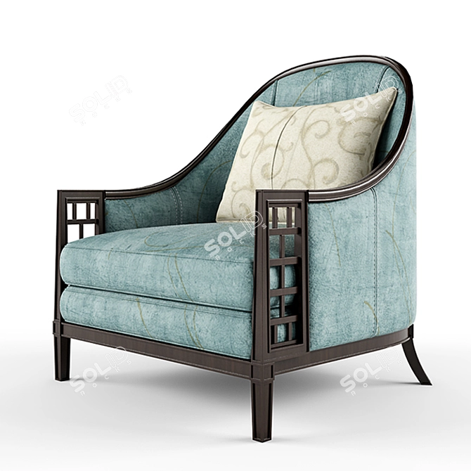 Cozy Leather Armchair 3D model image 1