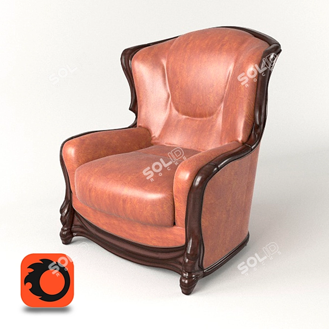 Cozy Diso Armchair by Mebbery 3D model image 1