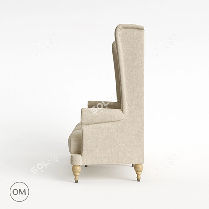 Regal Comfort: Marko Kraus Throne 3-Seat Sofa 3D model image 3