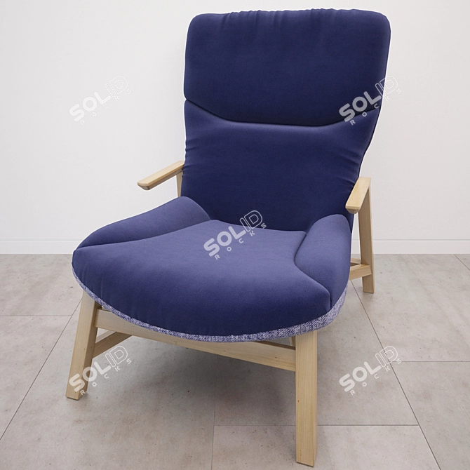 Elegant Sweeney Armchair: Timeless Comfort 3D model image 1