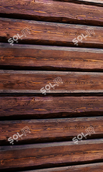 Russet Oak Plank Boards 3D model image 2