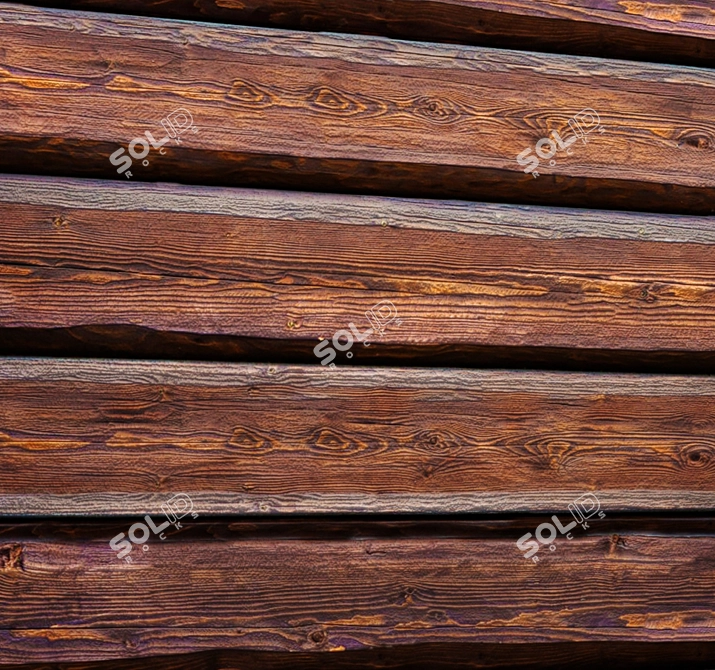 Russet Oak Plank Boards 3D model image 3