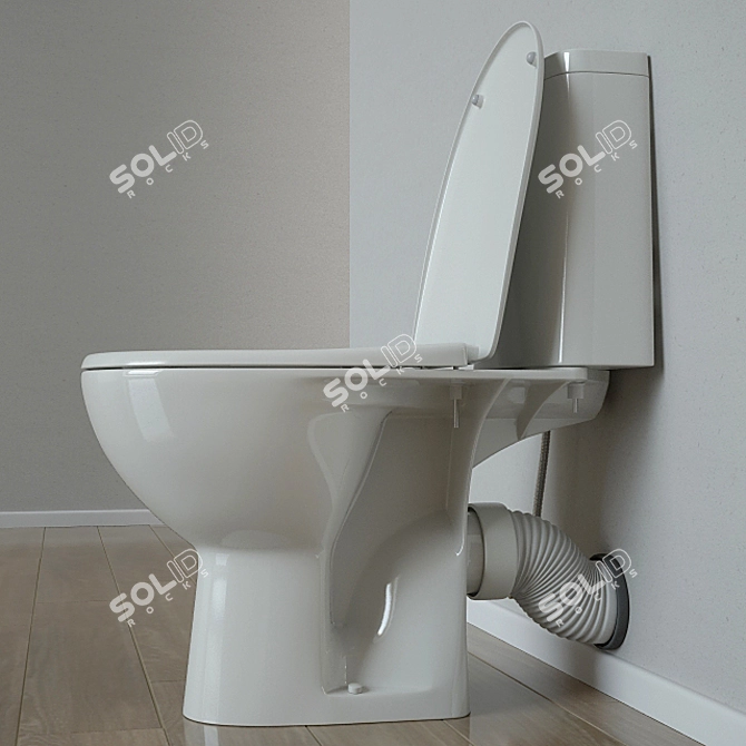 Scandinavian Optima 2 Compact Toilet 3D model image 2