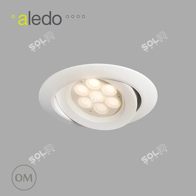 Round 7W TD20 IP44 LED Spotlight 3D model image 1