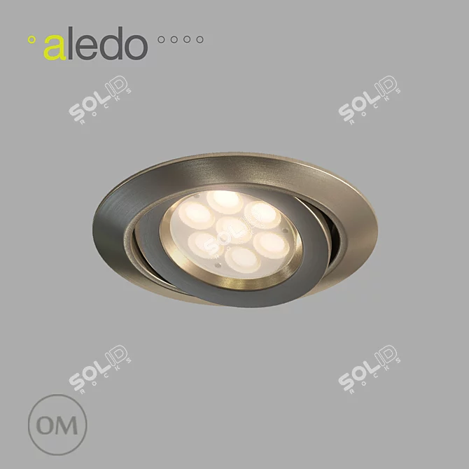 Round 7W TD20 IP44 LED Spotlight 3D model image 3